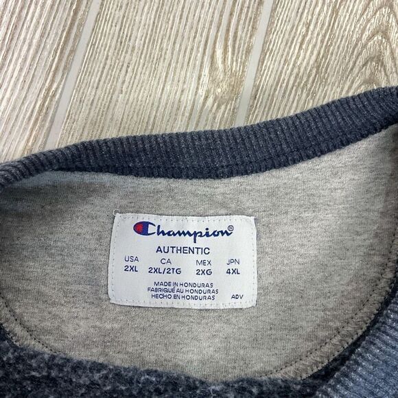 Champion Men's Size 2XL XXL Navy Blue Pullover Crewneck Sweater - Picture 6 of 7